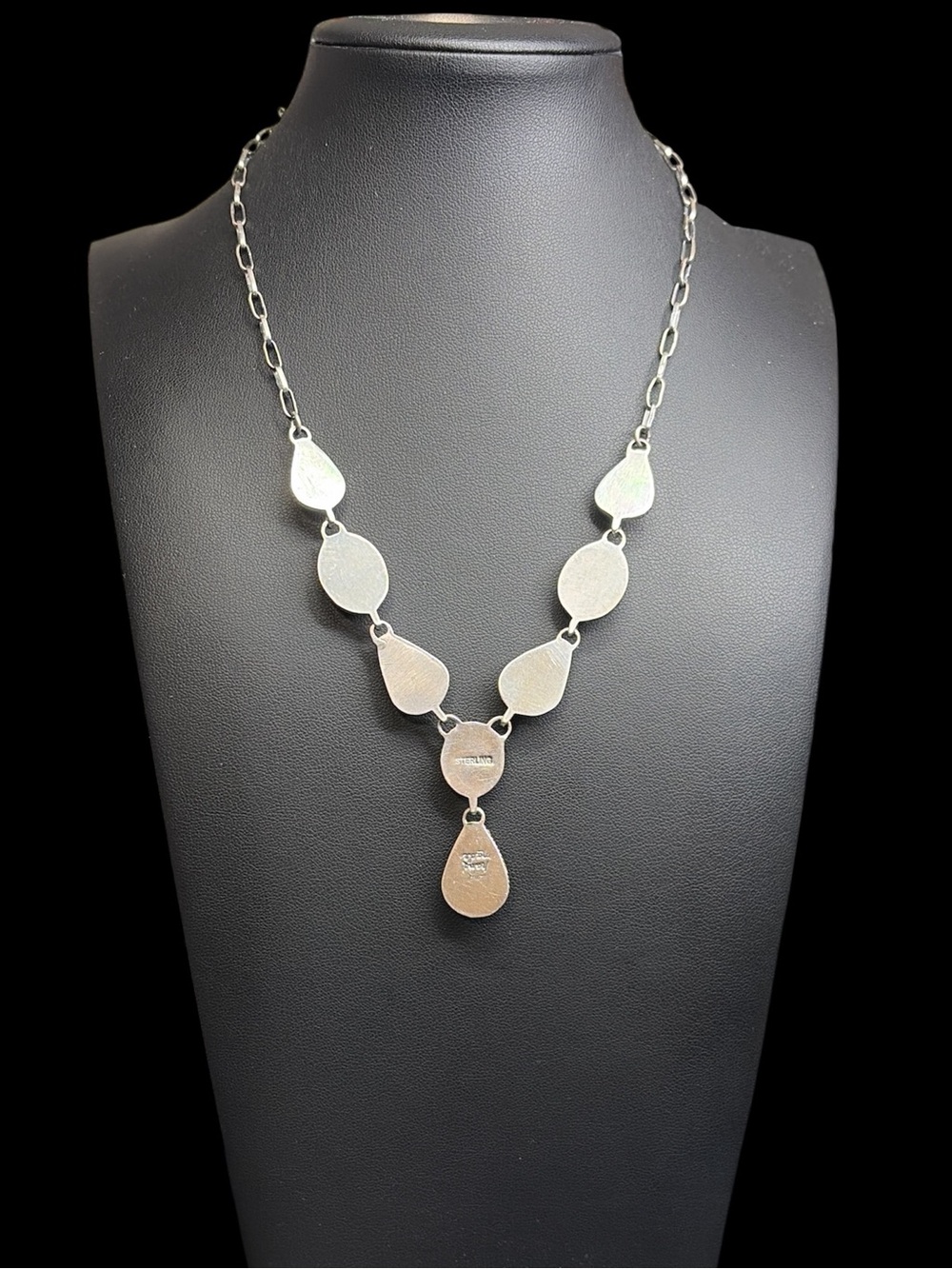 Handcrafted Kingman Turquoise Lariat Necklace 925 sterling silver *price drop* - Picture 3 of 4